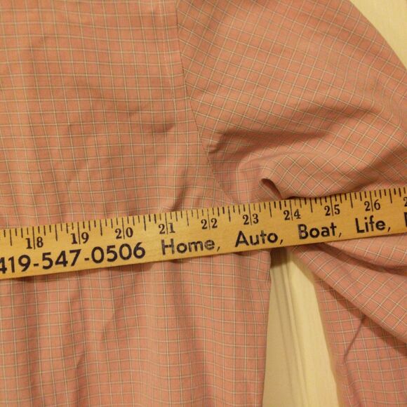 Brooks Brothers Regent dress shirt mens 17.5-33 XL Xlarge pink check plaid - Picture 7 of 9